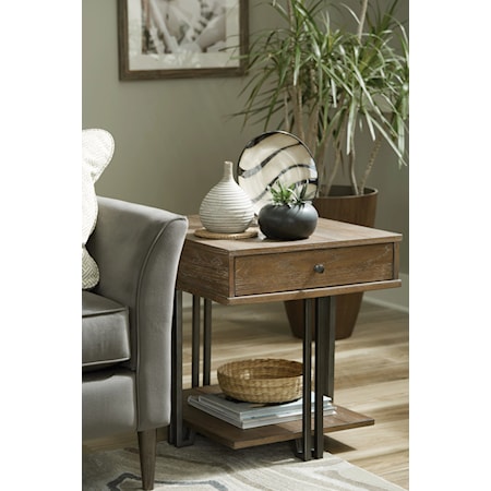 Rectangular Drawer End Table