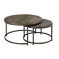 Round Nesting Cocktail Table