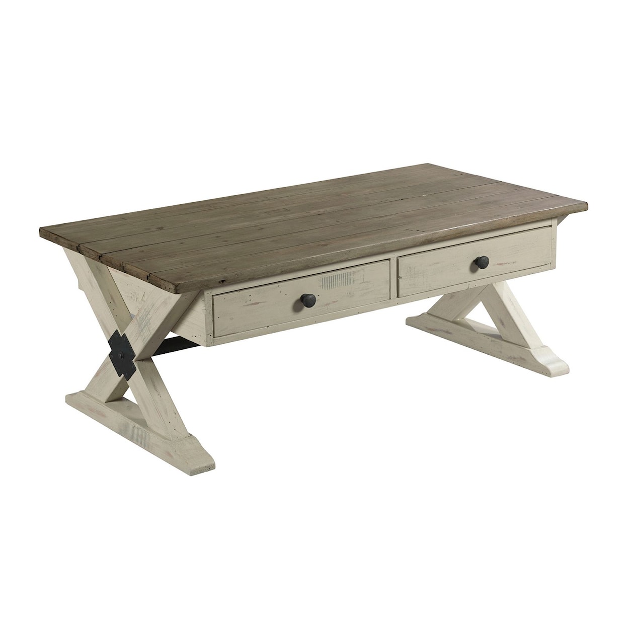 Hammary Reclamation Place Trestle Rectangular Cocktail Table