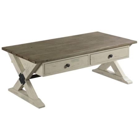 Trestle Rectangular Cocktail Table