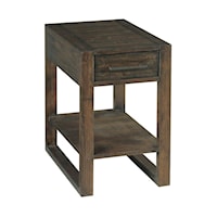 Casual Chairside Table with USB Power Bar and Drop-Front Drawer