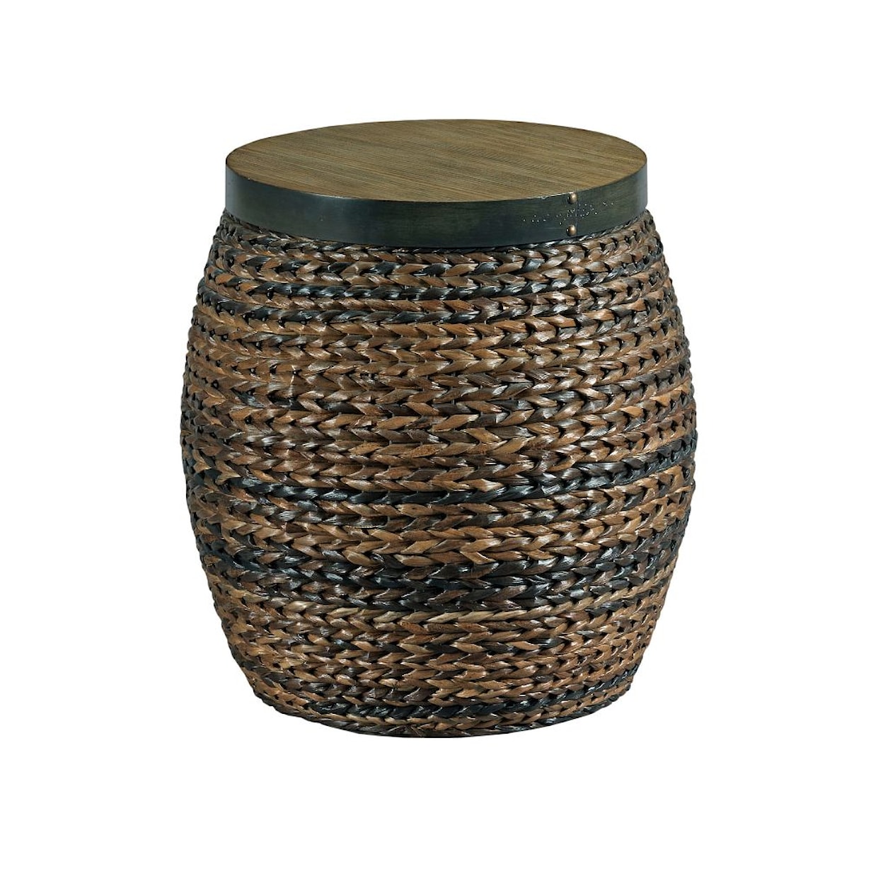 Hammary Junction Round Accent Basket Table