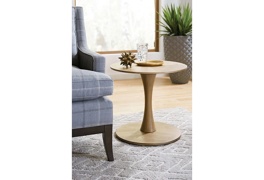 Oblique Chairside Table by Hammary at HomeWorld Furniture