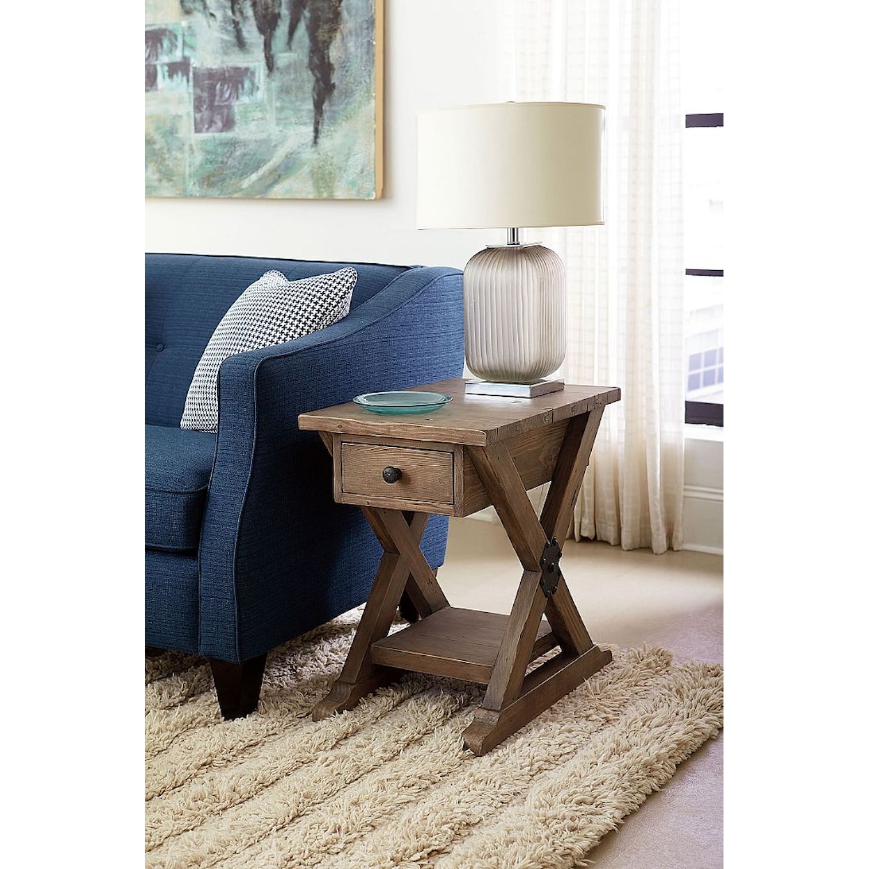 Hammary Reclamation Place Chairside Table