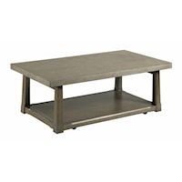 Transitional Rectangular Coffee Table with Concrete Top