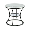 Hammary Impact Marble Top Round End Table