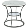 Hammary Impact Marble Top Round End Table