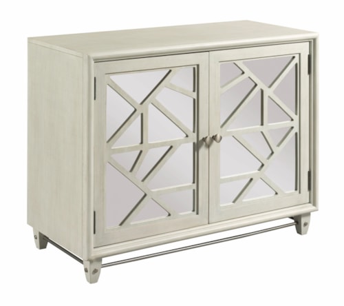 Transitional Mirrored Accent Cabinet