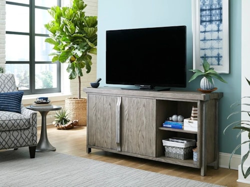 Industrial Sliding Door Entertainment Console