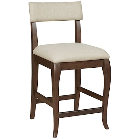 Transitional Counter Stool with Upholstered Seat