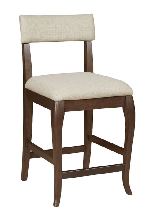 Transitional Counter Stool with Upholstered Seat