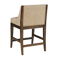 Transitional Counter Stool with Wing Back