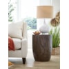 Hammary Hidden Treasures Oak Grain Drum End Table