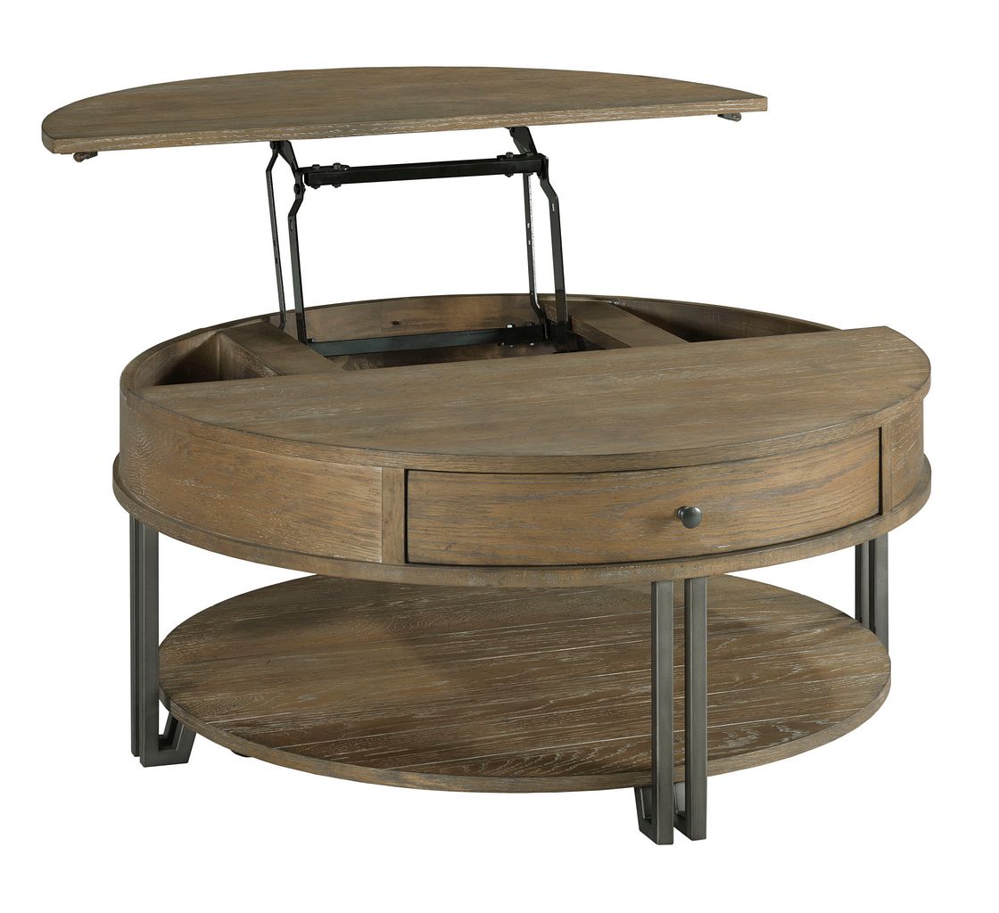 round lift up coffee table