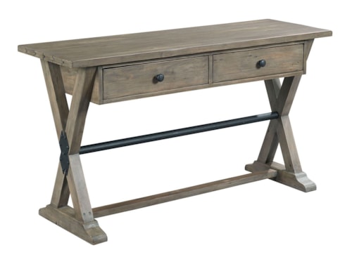 Farmhouse Style Trestle Sofa Table