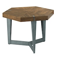 Contemporary Echo Bunching Cocktail Table with Figured Walnut Veneers