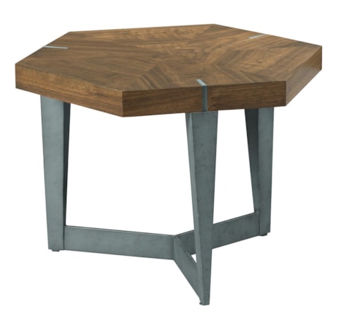 Contemporary Echo Bunching Cocktail Table with Figured Walnut Veneers