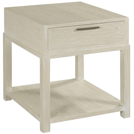 Rectangular Drawer End Table