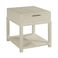 Farmhouse Rectangular Drawer End Table