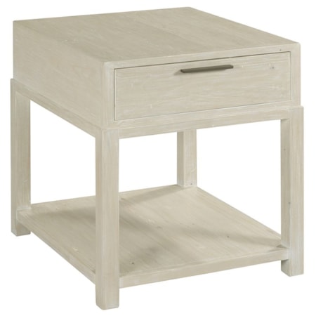 Rectangular Drawer End Table