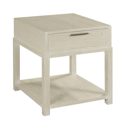 Farmhouse Rectangular Drawer End Table