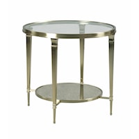 Transitional Round End Table