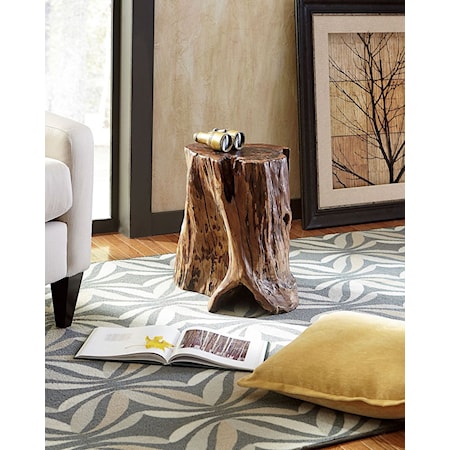 Tree Trunk Accent Table