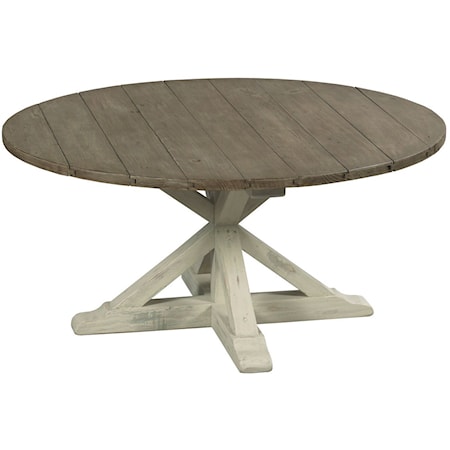 Trestle Round Cocktail Table