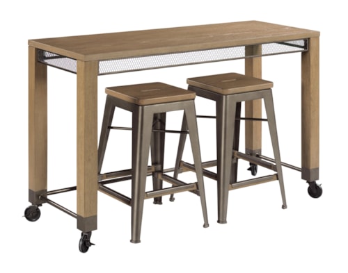 Counter Console w/ 2 Stools