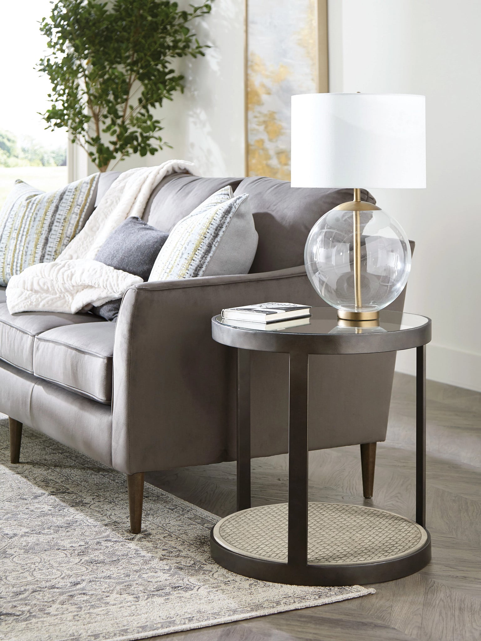 Concrete Round End Table