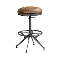 Adjustable Height Barstool with Footrest