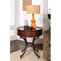 Round End Table with 1 Drawer