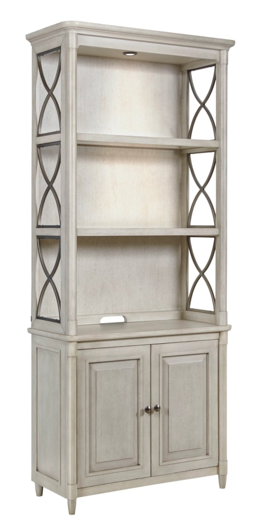 Transitional Bookcase with Wire Management