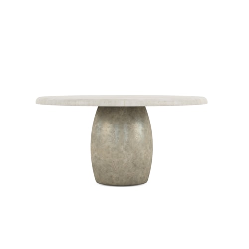 Contemporary Round Dining Table with Drum Base