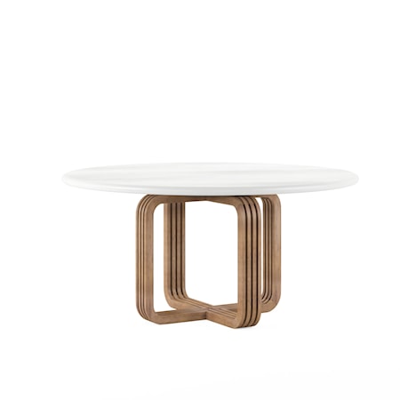 Two-Tone Round Dining Table