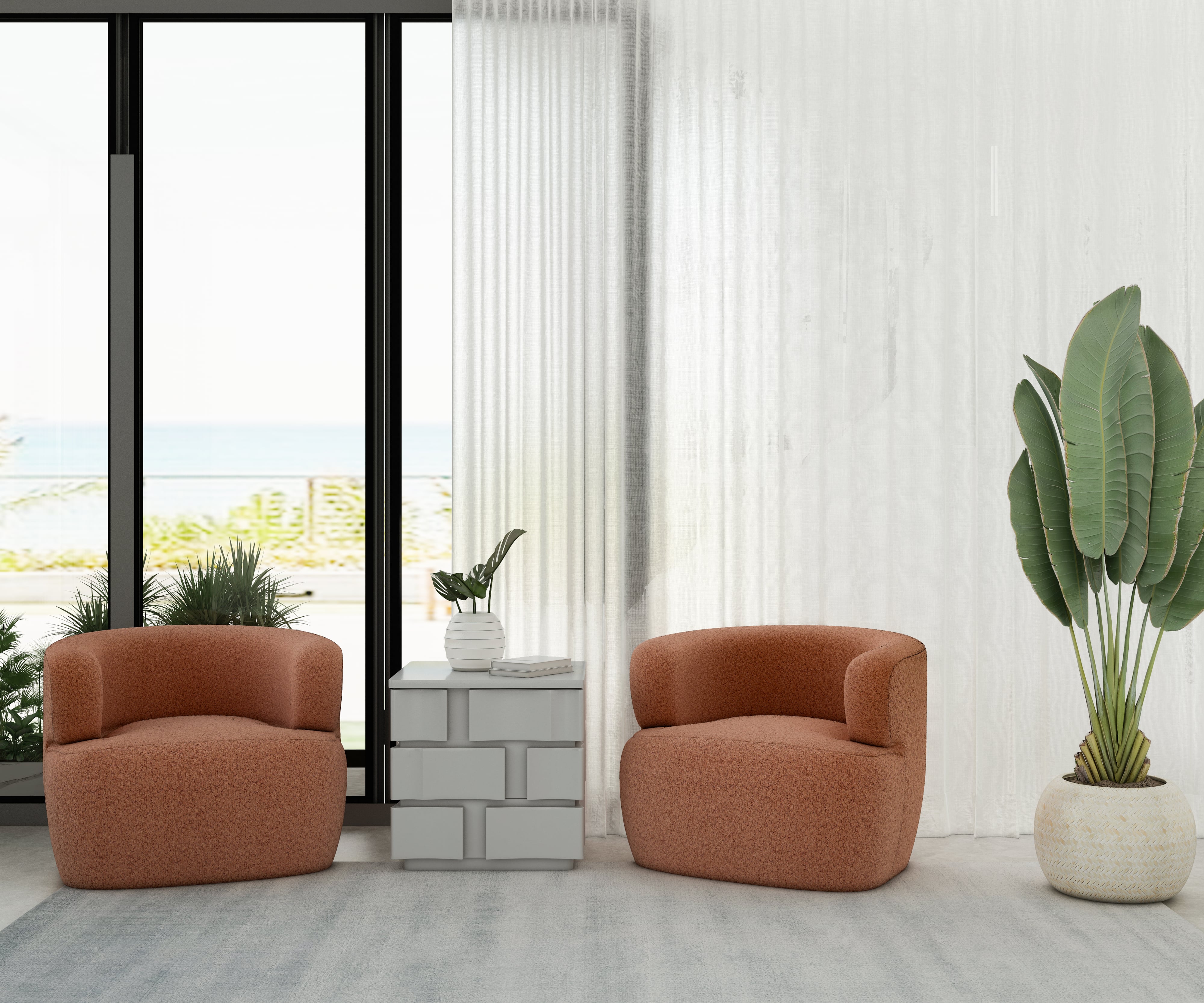 A.R.T. Furniture Inc Portico White Plaster Chairside Table