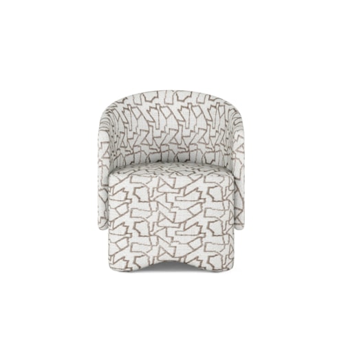 Contemporary Upholstered Barrel Dining Chair