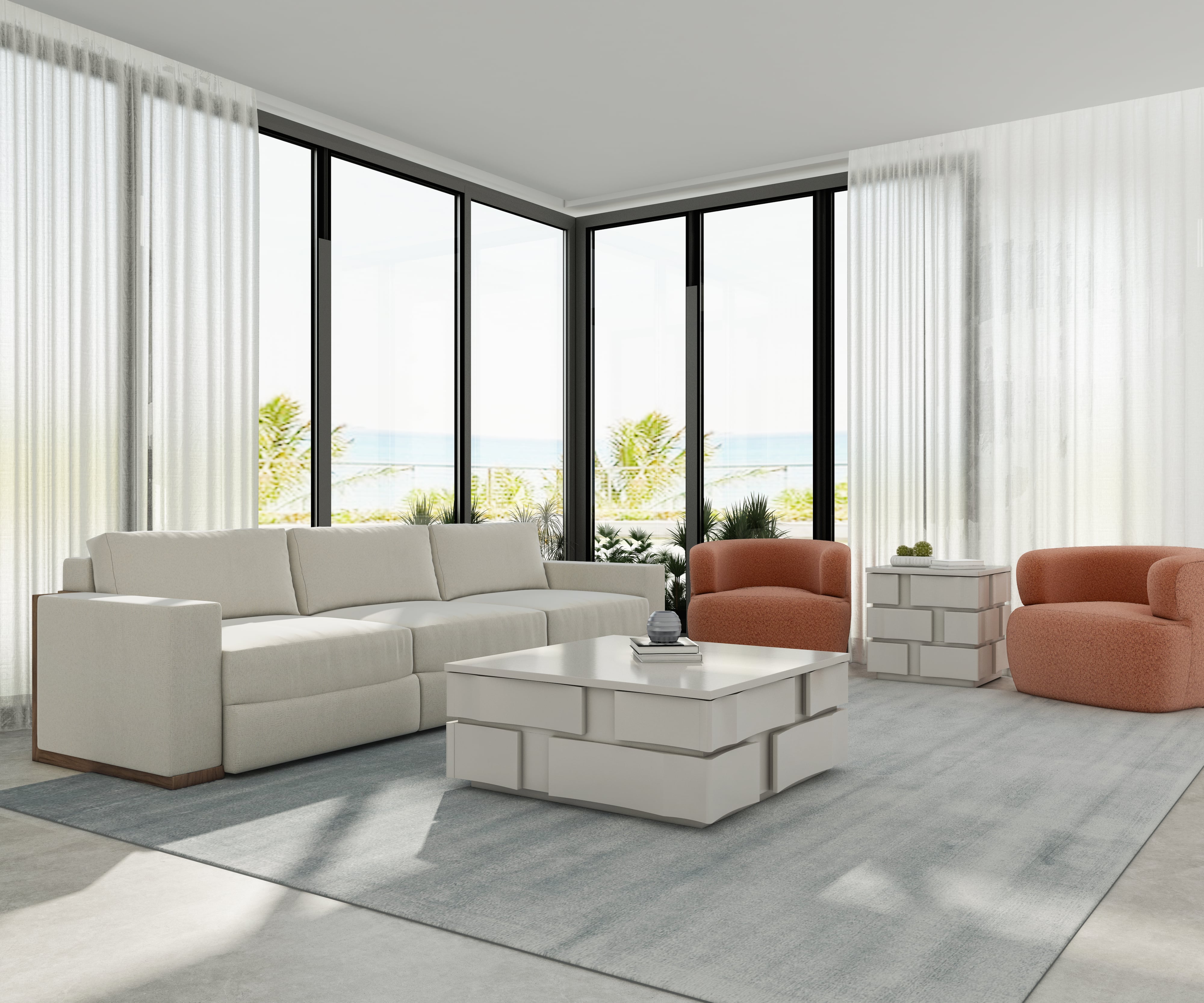 Square Cocktail Table with Storage