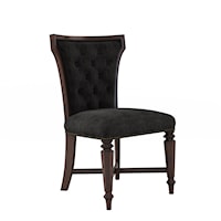 Traditional Side Chair with Upholstered Back