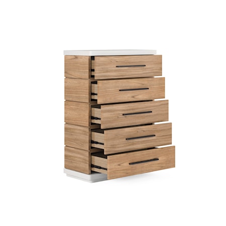 Two-Tone 5-Drawer Bedroom Chest