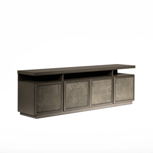 Transitional 4-Door Entertainment Console