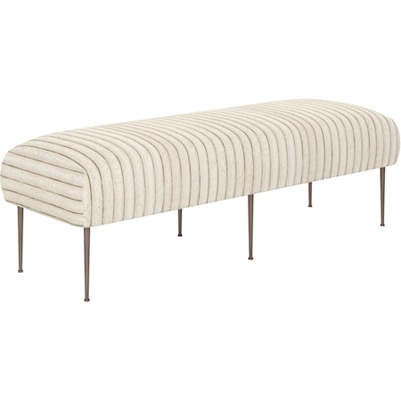 Contemporary Bench with Metal Legs