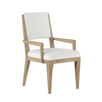 Transitional Upholstered Dining Arm Chair