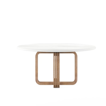 Two-Tone Round Dining Table