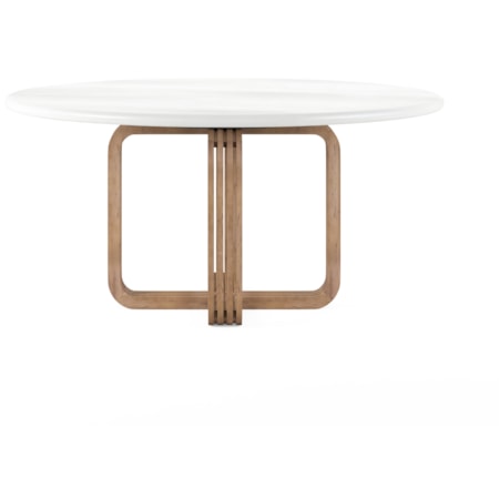 Two-Tone Round Dining Table