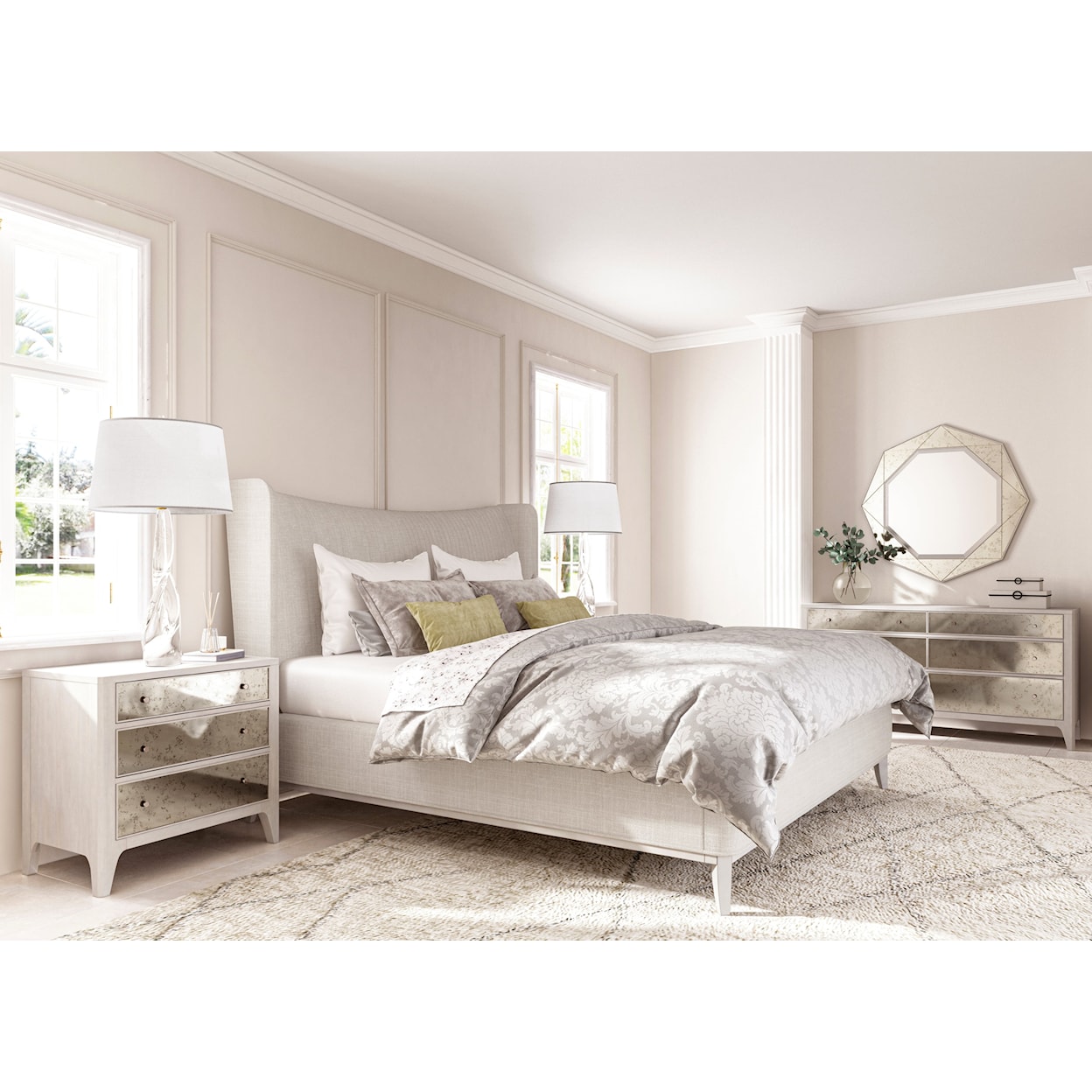 A.R.T. Furniture Inc Mezzanine King Upholstered Shelter Bed