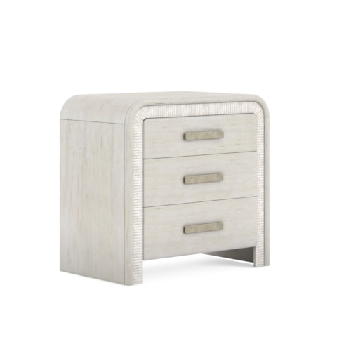 Contemporary 3-Drawer Nightstand with USB/USB-C Ports