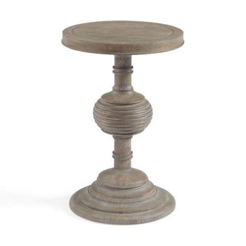 Transitional Spot Table with Pedestal Base