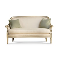 Transitional Loveseat with Nailheads