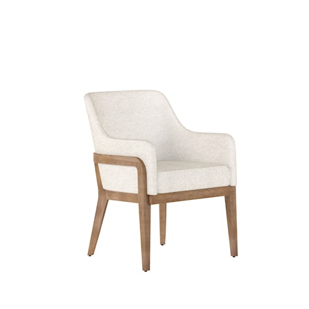 Upholstered Two-Tone Arm Chair